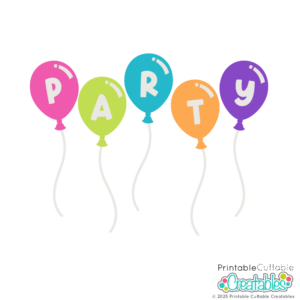 Party Balloons SVG File for Cricut & Silhouette cutting machines
