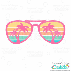 Tropical Sunglasses SVG File for Cricut and Silhouette