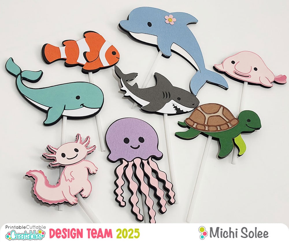 Sea Animal Cupcake Toppers