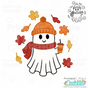Autumn SVG Ghost Cut File