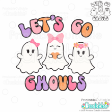 Let's Go Ghouls Girl Ghost SVG