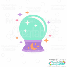 Crystal Ball SVG Cut File for Cricut and Silhouette