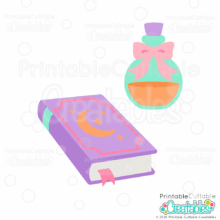 Coquette Witch Potion & Spell Book SVG File for Cricut and Silhouette