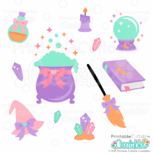 Coquette Witch SVG Files for Cricut and Silhouette crafting