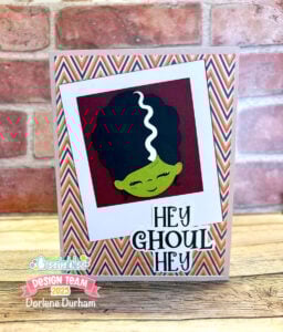 Cute Monster Bride Card Idea for Halloween crafting with Cricut