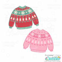 Ugly Christmas Sweater SVG File for Cricut and Silhouette