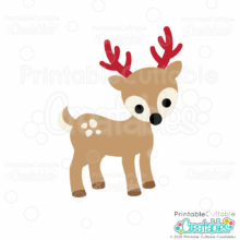 Cute Reindeer SVG File for Cricut and Silhouette