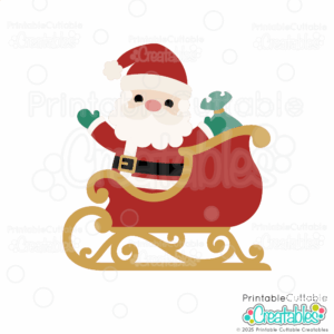 Santa's Sleigh SVG File for Cricut and Silhouette crafting