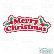 Merry Christmas SVG File for Cricut crafts - scrapbooking card making, and vinyl crafts