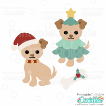 Cute Christmas Dog SVG Files for Cricut and Silhouette crafters