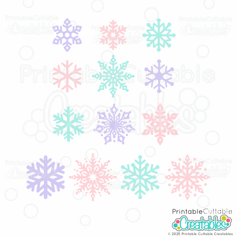 Winter Snowflakes SVG Files for Cricut and Silhouette