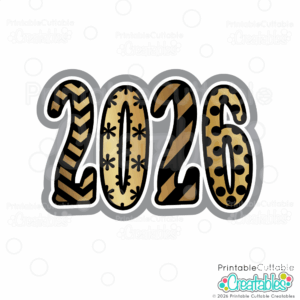 2026 New Year Title Free SVG File for Cricut and Silhouette