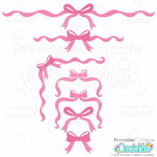 Coquette Bows Borders SVG Set for Cricut cutting machine crafts