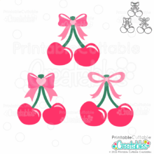 Cherry Bow SVG Cut Files