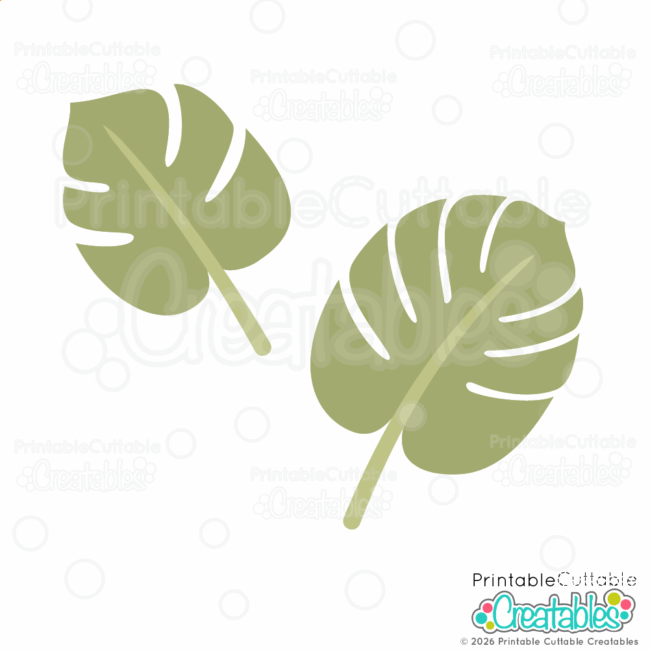Monstera Leaf SVG Files for Cricut and Silhouette crafts