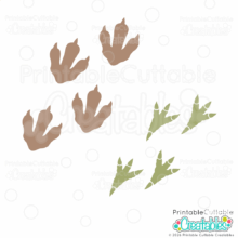 Home 13 Dinosaur Footprints SVG Files for Cricut and Silhouette cutting machines and Glowforge XTool laser cutters