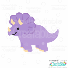 Triceratops SVG File for Cricut - easy to cut and assemble for paper and vinyl crafts