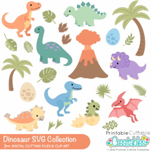 Dinosaur SVG Collection - Dino SVG files for Cricut Silhouette and other cutting machines