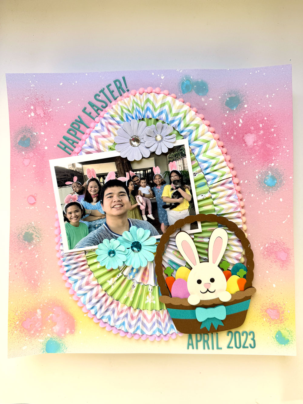 DIY Easter Scrapbook Layout
