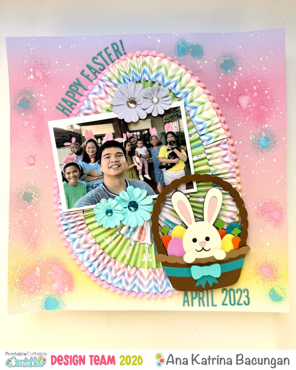 19 DIY Easter Scrapbook Layout Scrapbook Page
