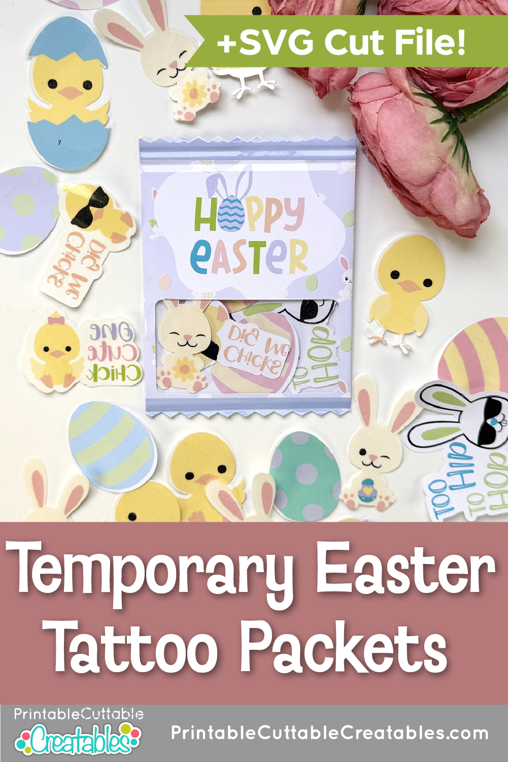 A DIY Easter Temporary Tattoo Packets 