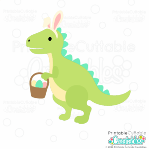 Easter Dinosaur SVG Cut File for Cricut and Silhouette cutting machines