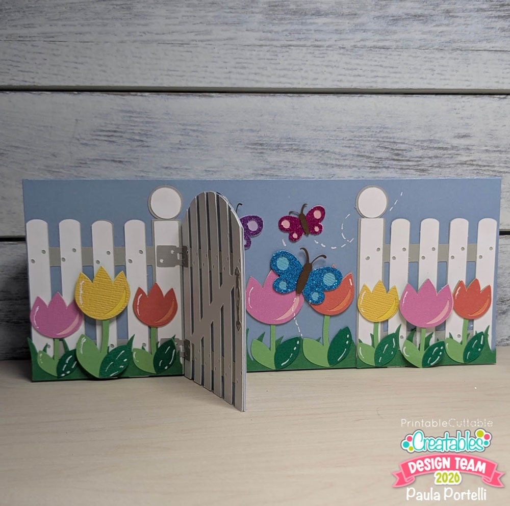 DIY Slimline Gate Fold Card 2 DIY Spring Fun Fold Slimline Card
