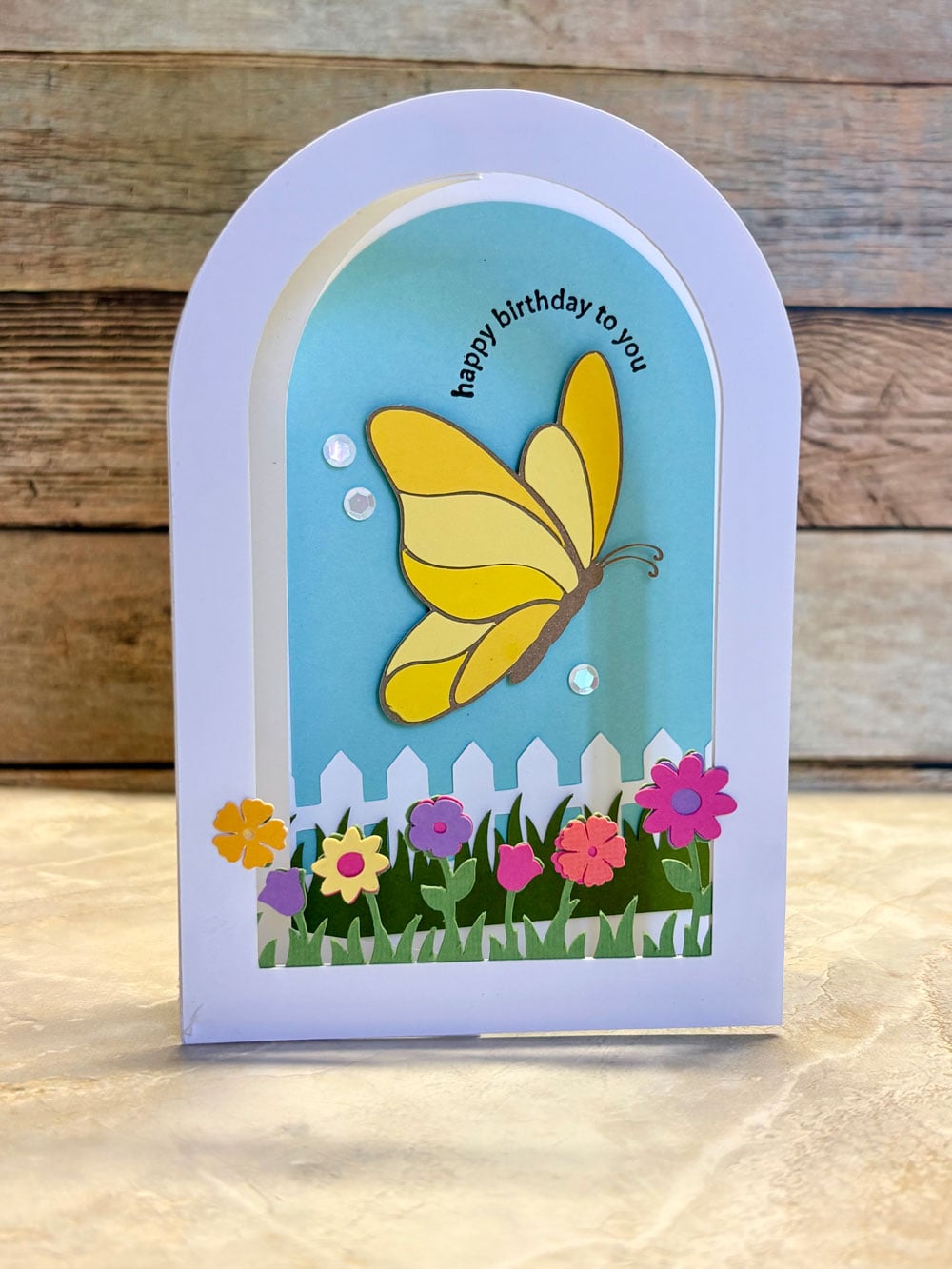 Spring Butterfly Arch Card 12 Spring Butterfly Arch Card