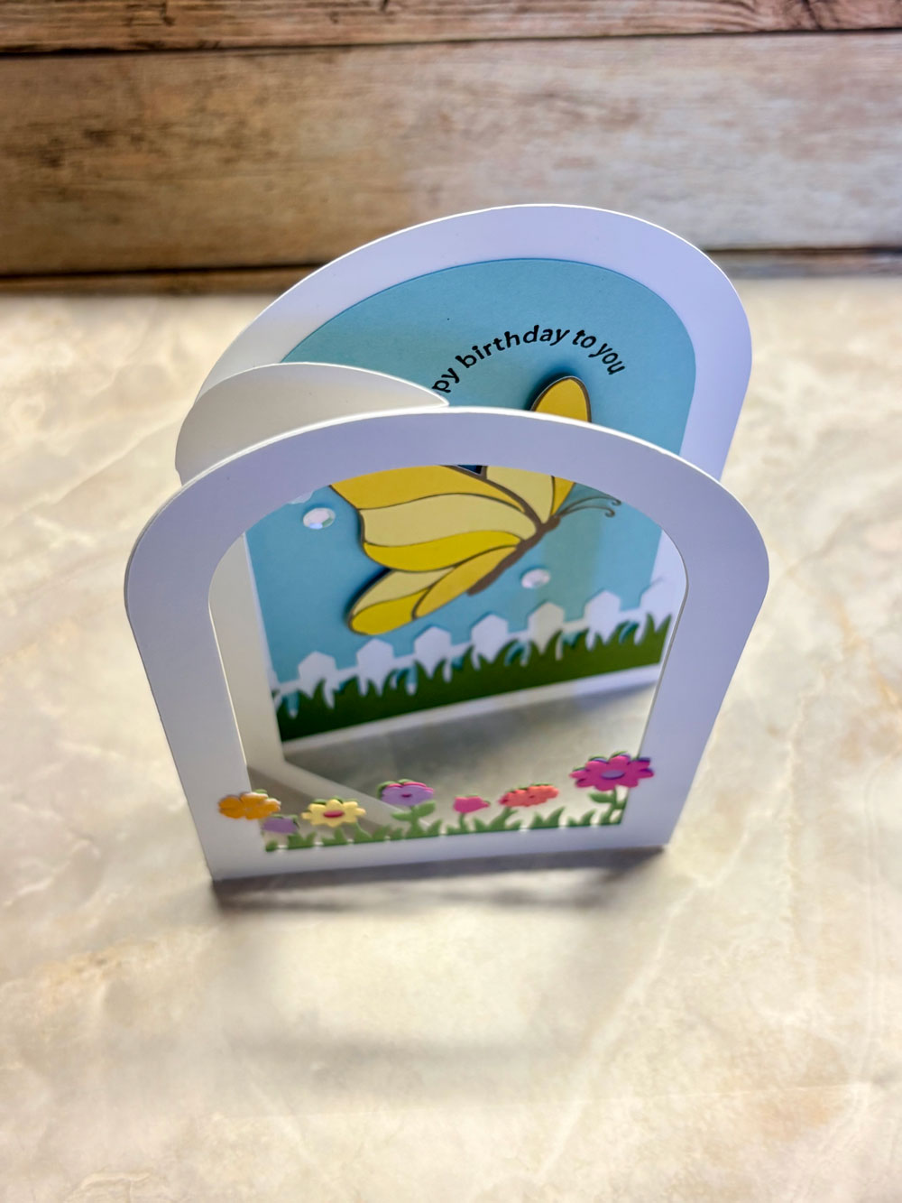 Spring Butterfly Arch Card 13 10 Spring Butterfly Arch Card