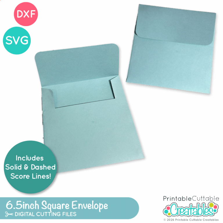 Square Envelope Temolate Square Card Envelope Template SVG for Cricut and Silhouette