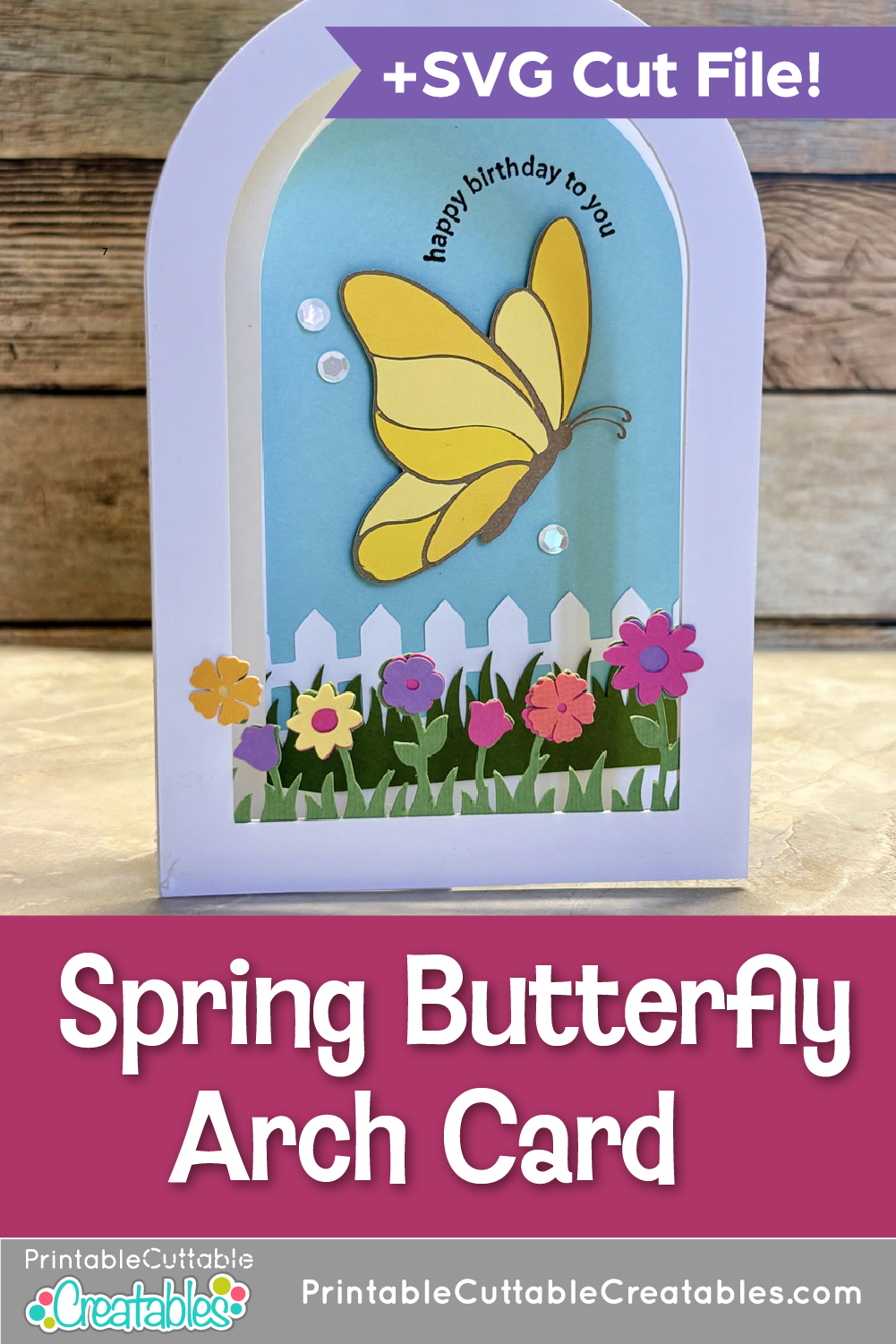 Spring Butterfly Arch Card 15 Spring Butterfly Arch Card