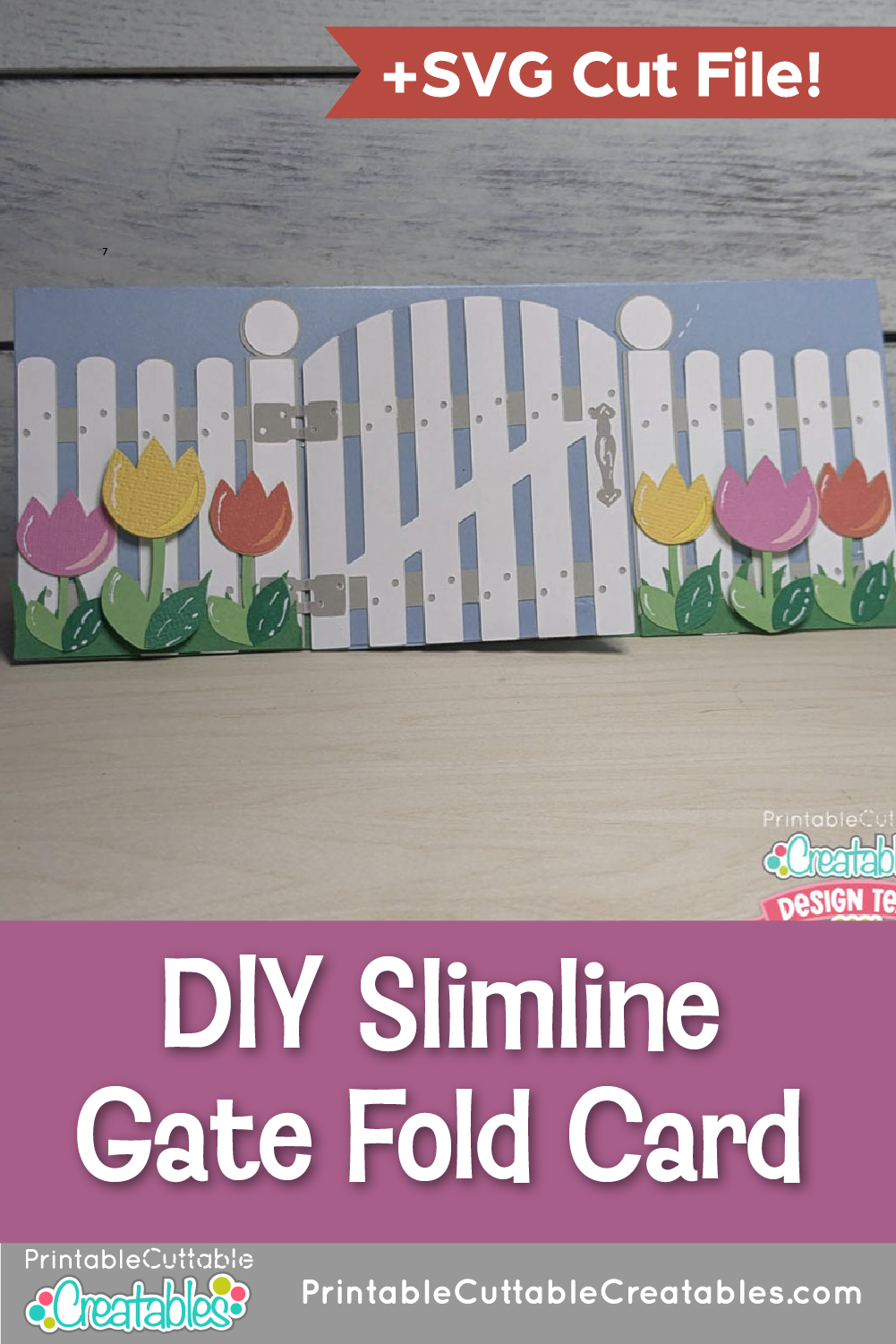 DIY Slimline Gate Fold Card 14 DIY Spring Fun Fold Slimline Card