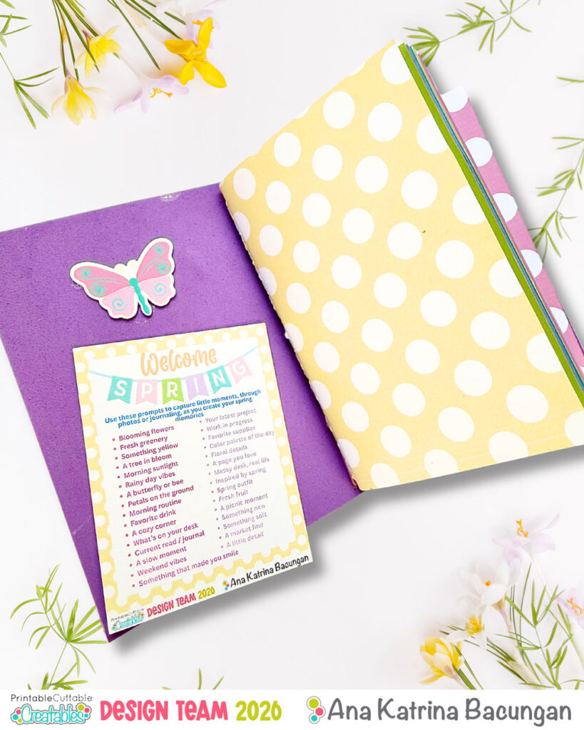 Spring Traveler’s Notebook Tutorial 63 Spring TN 1e Spring Traveler’s Notebook Tutorial