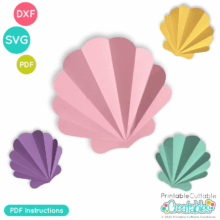 Accordion Seashell SVG Files for Cricut DIY Party Decor