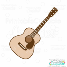 Home 13 Acoustic Guitar SVG File for Cricut and Silhouette paper and vinyl crafts