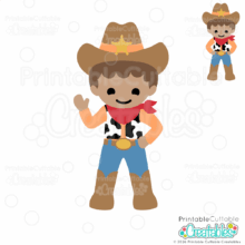 Cute Cowboy SVG File for Cricut cutting machines - human-made SVG for crafting