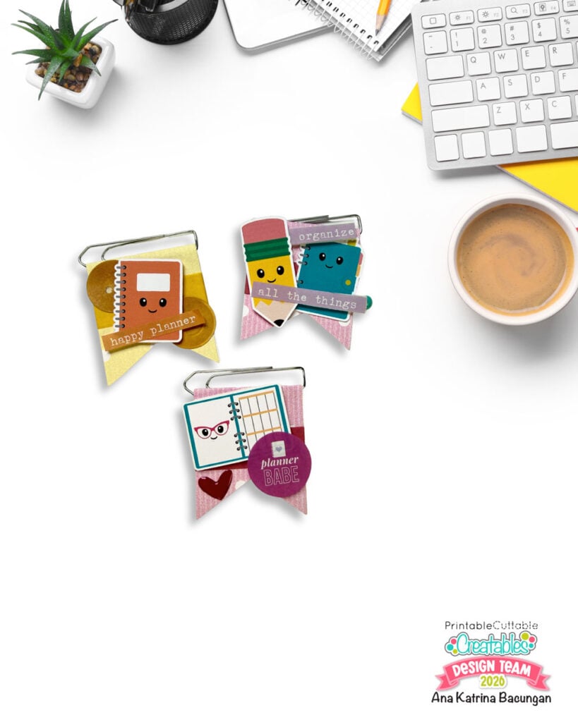 Embellishment 4 Banner Paper Clip Bookmarks