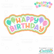 Home 16 Happy Birthday Title SVG File for Cricut and Silhouette paper and vinyl crafts