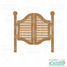 Saloon Doors SVG File for Cricut and Silhouette cutting machines