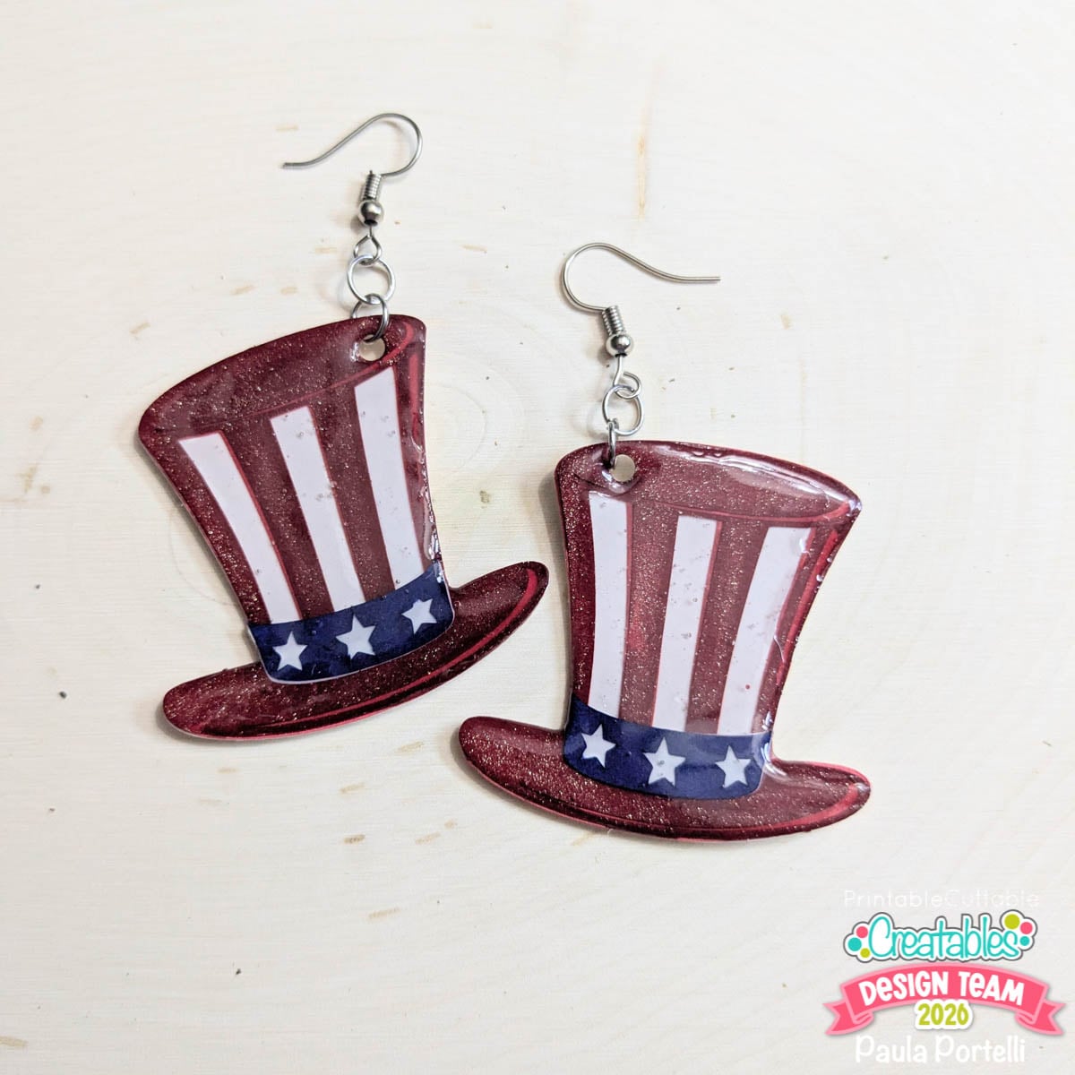 DIY Uncle Sam Hat Earrings 1 Photo 1 square 2