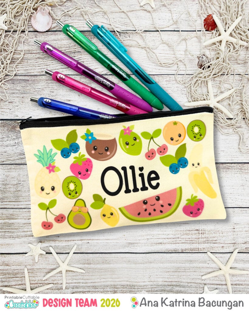 Personalized Summer Canvas Pouch