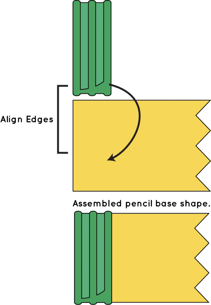 Pencil Gift Card Holder SVG Assembly - D014 5 D014 Step 4