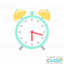 Home 13 Alarm Clock Free SVG File and Clipart for Cricut and Silhouette