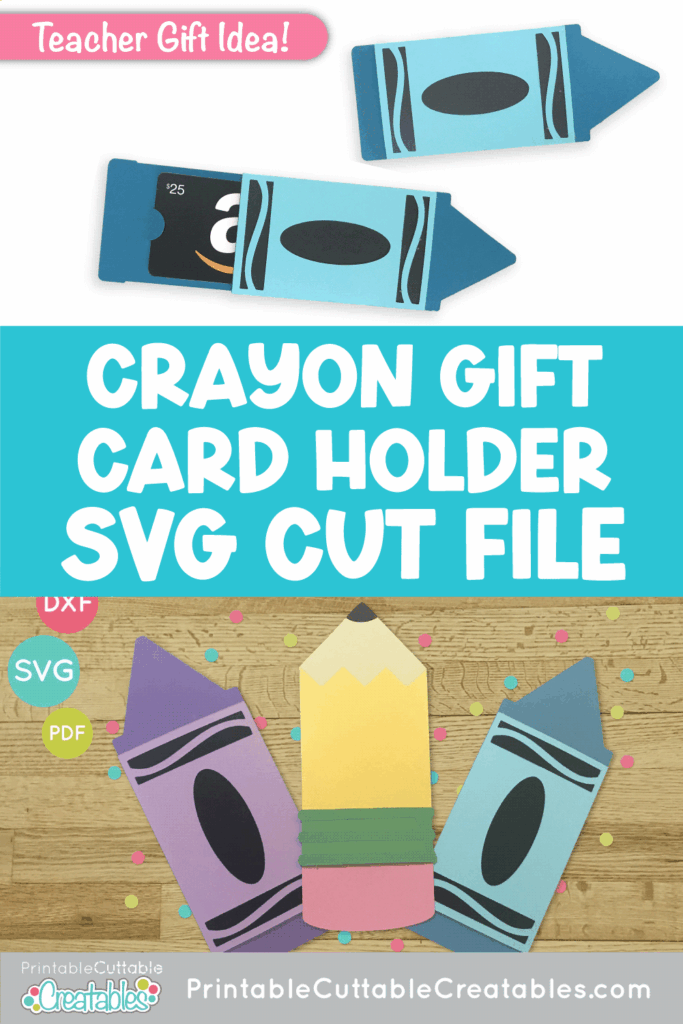 Crayon Gift Card Holder SVG Assembly - D015 14 D015 Crayon Gift Card Holder SVG File previewP copy 2