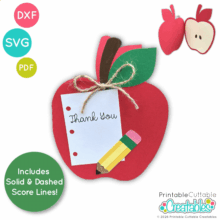 Home 13 Teacher Apple Shape Card SVG for Cricut and Silhouette card making, teacher appreciation gifts