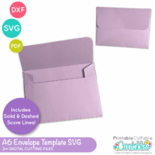 Home 13 A6 Envelope Template SVG File for Cricut and Silhouette card making crafts