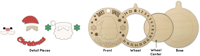Santa-Christmas-Countdown-Ornament-Laser-Assembly-Step-1