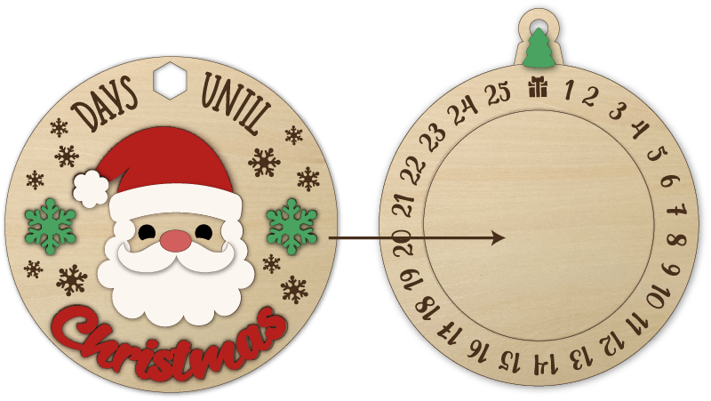 Santa-Christmas-Countdown-Ornament-Laser-Assembly-Step-5