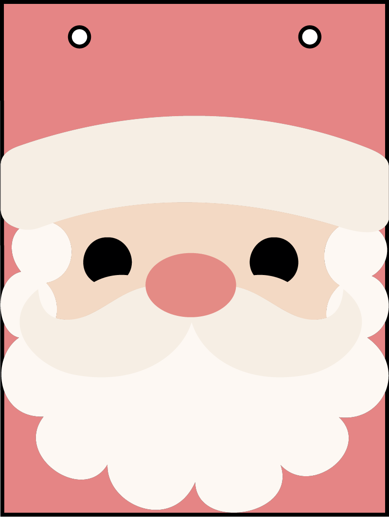 Santa Face Gift Bag Assembly - D185 5 D185 Step 4