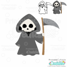 Grim Reaper SVG File for Cricut and Silhouette paper crafts and vinyl projects